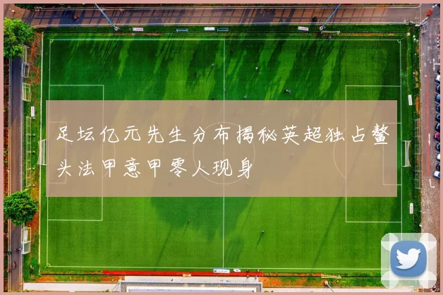 足坛亿元先生分布揭秘英超独占鳌头法甲意甲零人现身